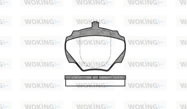 Woking P3223.00 - Тормозные колодки, дисковые, комплект www.autospares.lv