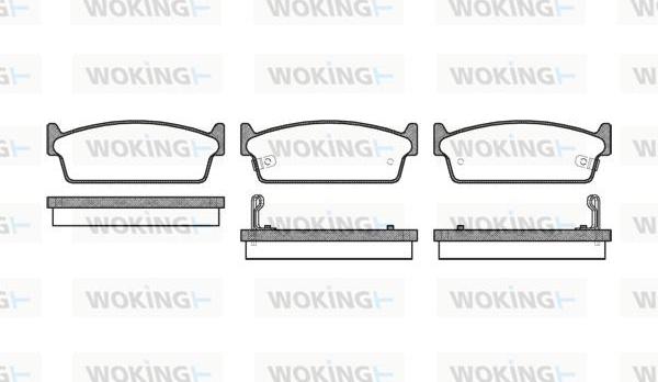 Woking P3273.02 - Тормозные колодки, дисковые, комплект www.autospares.lv