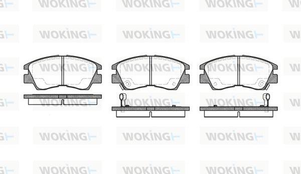 Woking P3753.02 - Тормозные колодки, дисковые, комплект www.autospares.lv