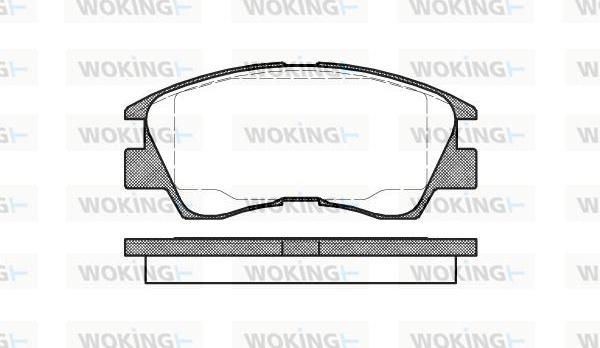 Woking P3753.10 - Тормозные колодки, дисковые, комплект www.autospares.lv