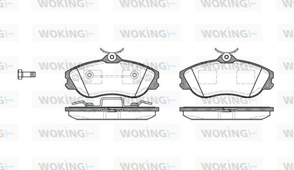 Woking P3763.20 - Тормозные колодки, дисковые, комплект www.autospares.lv