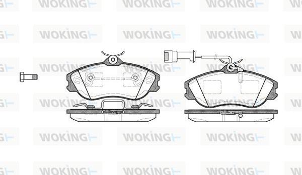 Woking P3763.22 - Bremžu uzliku kompl., Disku bremzes autospares.lv