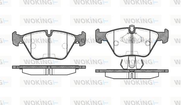 Woking P3703.15 - Bremžu uzliku kompl., Disku bremzes autospares.lv