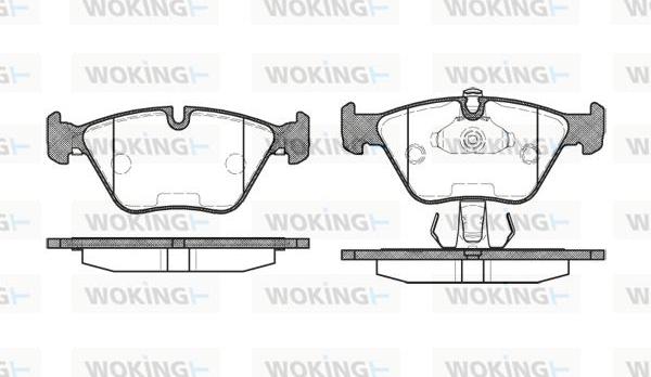 Woking P3703.25 - Bremžu uzliku kompl., Disku bremzes autospares.lv