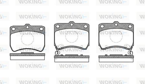 Woking P3713.02 - Bremžu uzliku kompl., Disku bremzes autospares.lv