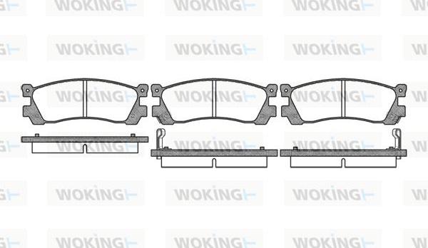 Woking P2993.02 - Bremžu uzliku kompl., Disku bremzes autospares.lv