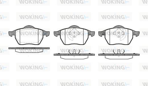 Woking P2903.20 - Тормозные колодки, дисковые, комплект www.autospares.lv