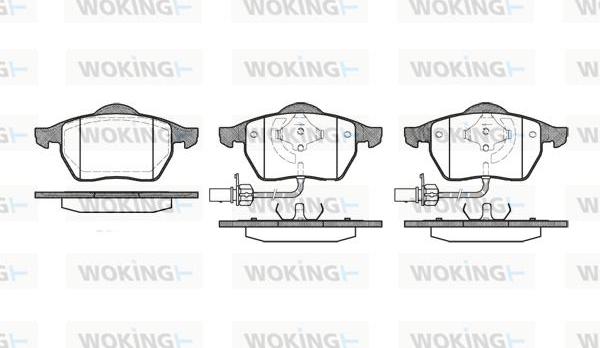 Woking P2903.22 - Тормозные колодки, дисковые, комплект www.autospares.lv