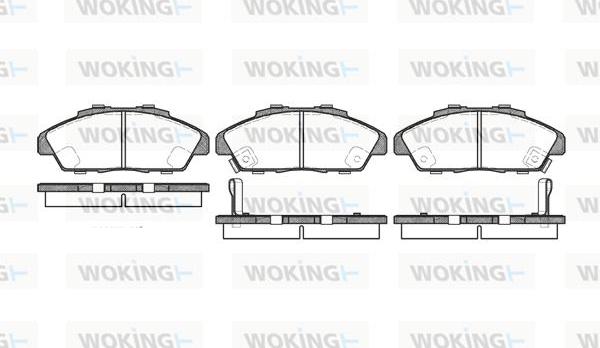 Woking P2413.02 - Тормозные колодки, дисковые, комплект www.autospares.lv