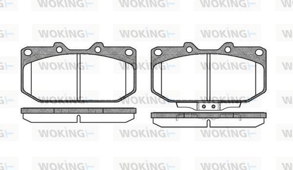 Woking P2483.02 - Bremžu uzliku kompl., Disku bremzes www.autospares.lv