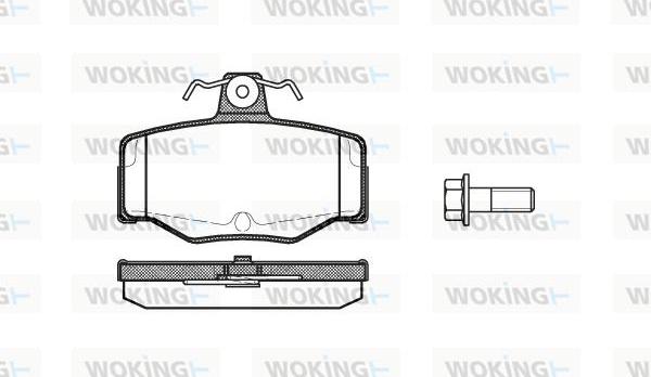 Woking P2433.00 - Тормозные колодки, дисковые, комплект www.autospares.lv