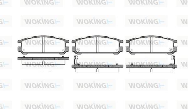 Woking P2423.02 - Bremžu uzliku kompl., Disku bremzes www.autospares.lv