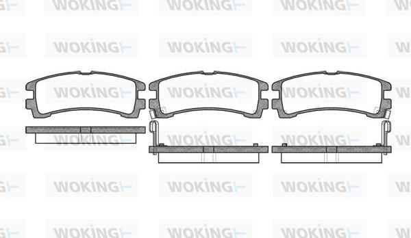 Woking P2473.02 - Bremžu uzliku kompl., Disku bremzes www.autospares.lv