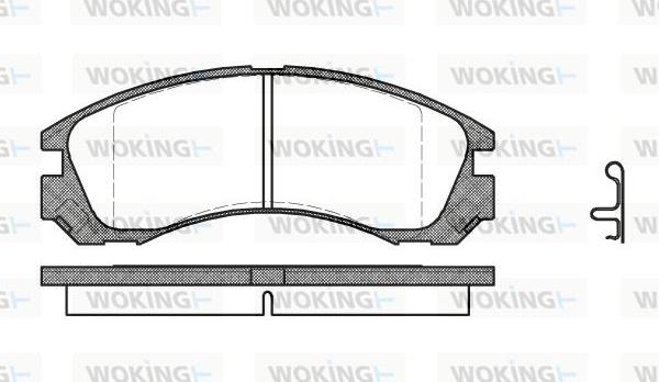 Woking P2543.22 - Bremžu uzliku kompl., Disku bremzes www.autospares.lv