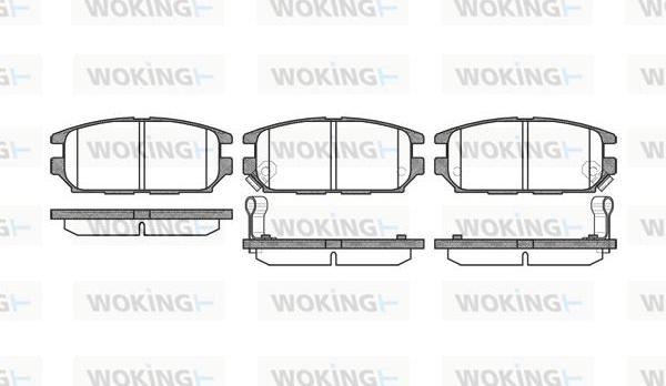 Woking P2563.12 - Brake Pad Set, disc brake www.autospares.lv