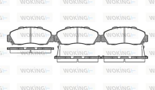 Woking P2513.02 - Bremžu uzliku kompl., Disku bremzes autospares.lv