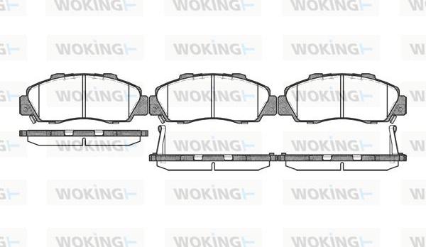 Woking P2513.32 - Bremžu uzliku kompl., Disku bremzes autospares.lv