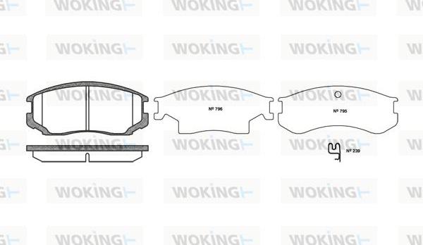 Woking P2573.22 - Brake Pad Set, disc brake www.autospares.lv