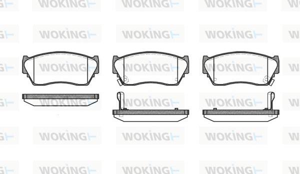 Woking P2643.02 - Bremžu uzliku kompl., Disku bremzes autospares.lv