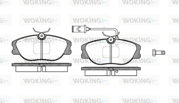 Woking P2053.02 - Brake Pad Set, disc brake www.autospares.lv