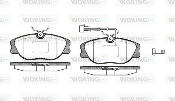 Woking P2053.12 - Bremžu uzliku kompl., Disku bremzes autospares.lv