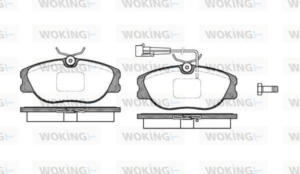 Woking P2053.31 - Bremžu uzliku kompl., Disku bremzes autospares.lv