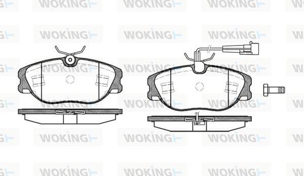 Woking P2053.72 - Bremžu uzliku kompl., Disku bremzes autospares.lv