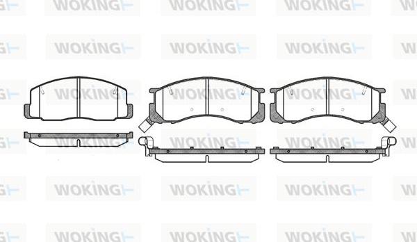 Woking P2063.32 - Тормозные колодки, дисковые, комплект www.autospares.lv