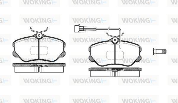 Woking P2033.02 - Bremžu uzliku kompl., Disku bremzes autospares.lv