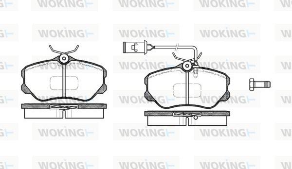 Woking P2033.12 - Тормозные колодки, дисковые, комплект www.autospares.lv