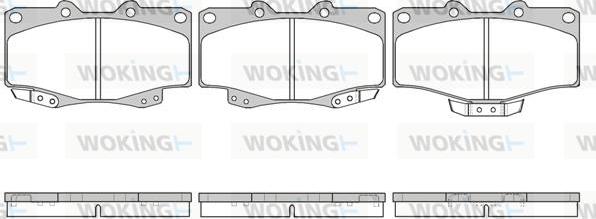 Woking P2153.04 - Bremžu uzliku kompl., Disku bremzes www.autospares.lv