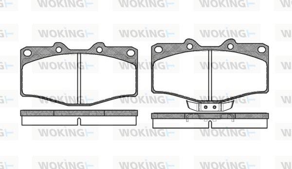 Woking P2153.02 - Brake Pad Set, disc brake www.autospares.lv