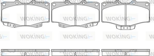 Woking P2153.14 - Bremžu uzliku kompl., Disku bremzes autospares.lv