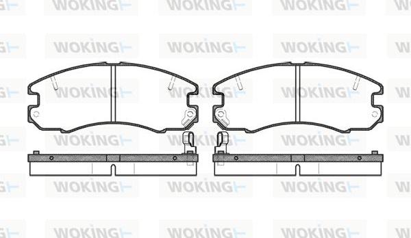 Woking P2163.04 - Bremžu uzliku kompl., Disku bremzes www.autospares.lv