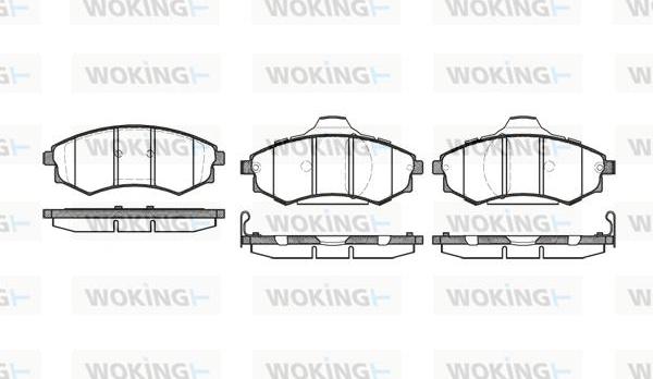 Woking P2183.92 - Тормозные колодки, дисковые, комплект www.autospares.lv