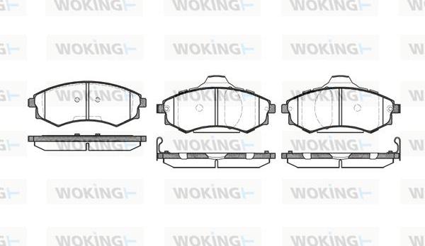 Woking P2183.05 - Bremžu uzliku kompl., Disku bremzes autospares.lv