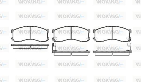 Woking P2133.02 - Brake Pad Set, disc brake www.autospares.lv