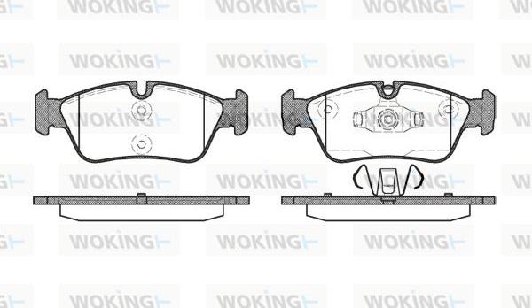 Woking P2843.60 - Bremžu uzliku kompl., Disku bremzes autospares.lv