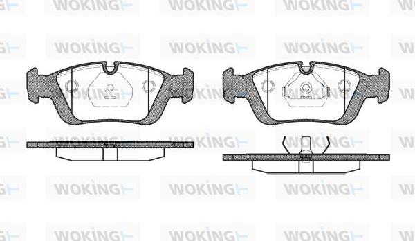 Woking P2843.00 - Bremžu uzliku kompl., Disku bremzes autospares.lv