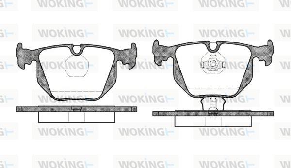 Woking P2813.00 - Brake Pad Set, disc brake www.autospares.lv