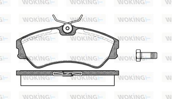 Woking P2833.00 - Тормозные колодки, дисковые, комплект www.autospares.lv