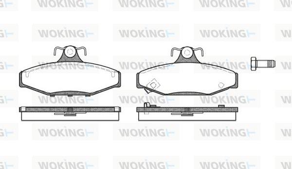 Woking P2353.22 - Тормозные колодки, дисковые, комплект www.autospares.lv