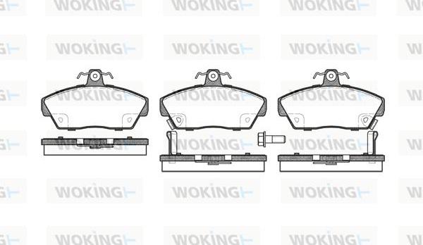 Woking P2303.02 - Тормозные колодки, дисковые, комплект www.autospares.lv