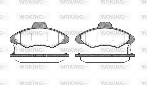 Woking P2313.04 - Тормозные колодки, дисковые, комплект www.autospares.lv