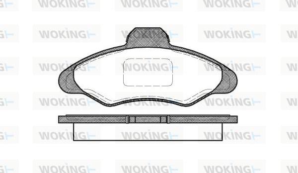 Woking P2313.00 - Тормозные колодки, дисковые, комплект www.autospares.lv