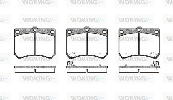 Woking P2333.02 - Bremžu uzliku kompl., Disku bremzes autospares.lv