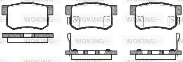 Woking P2253.52 - Тормозные колодки, дисковые, комплект www.autospares.lv