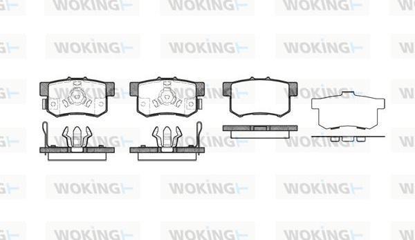 Woking P2253.04 - Bremžu uzliku kompl., Disku bremzes www.autospares.lv