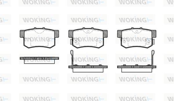 Woking P2253.02 - Bremžu uzliku kompl., Disku bremzes autospares.lv