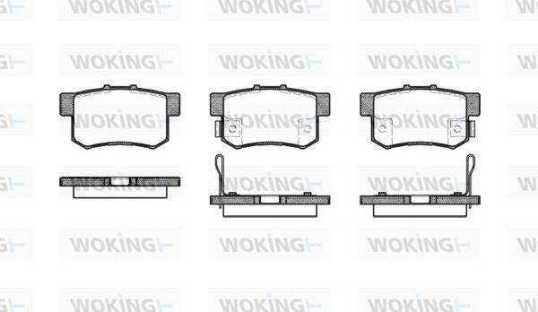 Woking P2253.12 - Brake Pad Set, disc brake www.autospares.lv